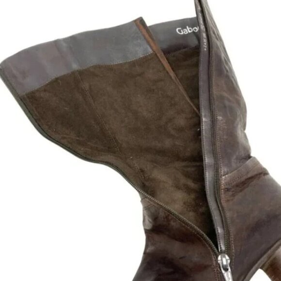 Gabor Davos Gomma Brown Leather Knee High Buckle Boots #290481 - Size 7.5 - Picture 6 of 8